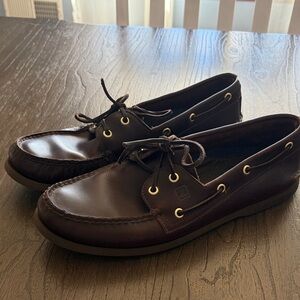 Sperry Dark Brown Leather Men's Boat Shoes